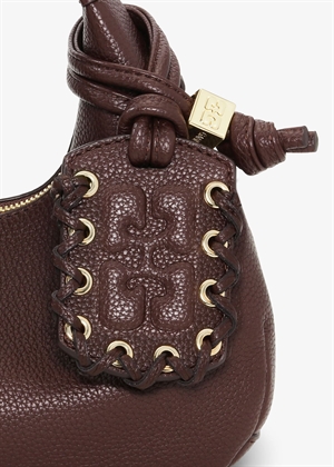 Hobo Mini Grained bag Chicory Coffee A7102 Ganni 